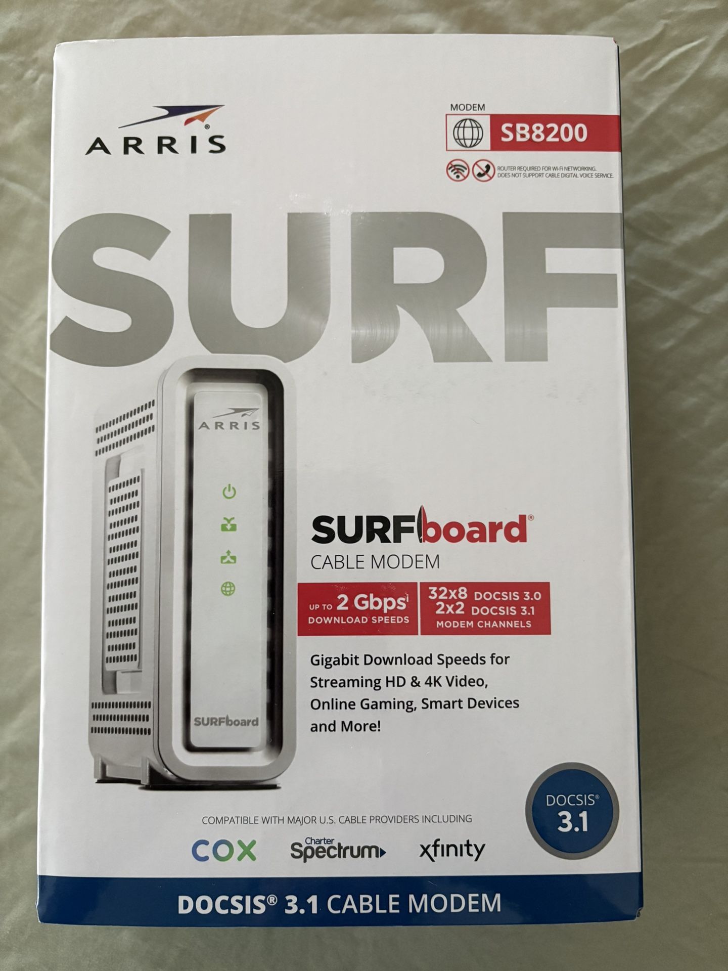 New Arris Surfboard Cable Modem Cox Spectrum Xfinity Compatible