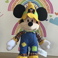 DISNEY MICKEY MOUSE SCARECROW PLUSH - 15 INCH