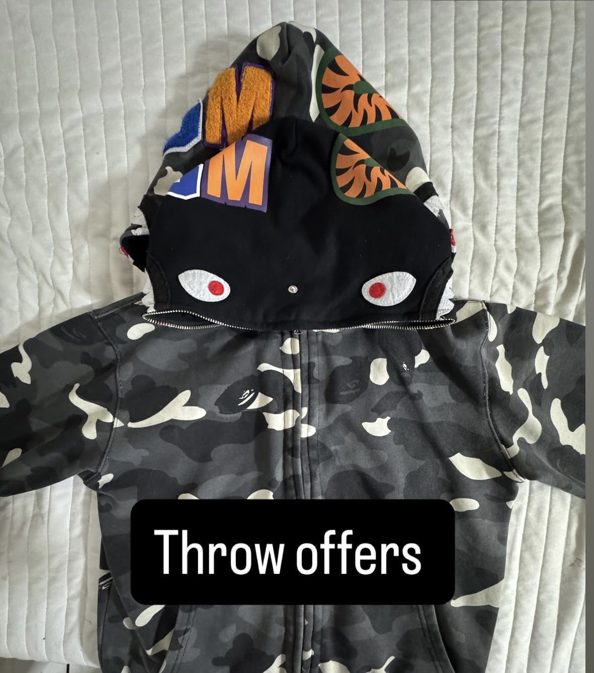 Double Hoodies Glow In The Dark Bape Jacket 