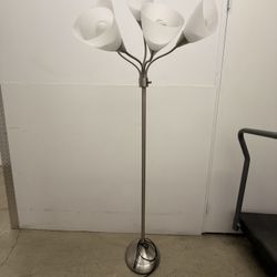 Brushed Steel Multi-head Floor Lamp