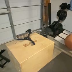 🏋️ Landmine Gym Bundle – Barbell, Attachments, 180 lb Weights + Jump Box 💪 $425 OBO