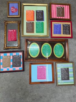 9 various style photo frames