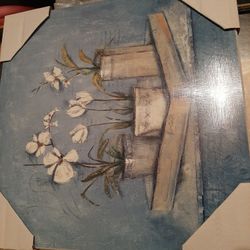 Flower Print On Board