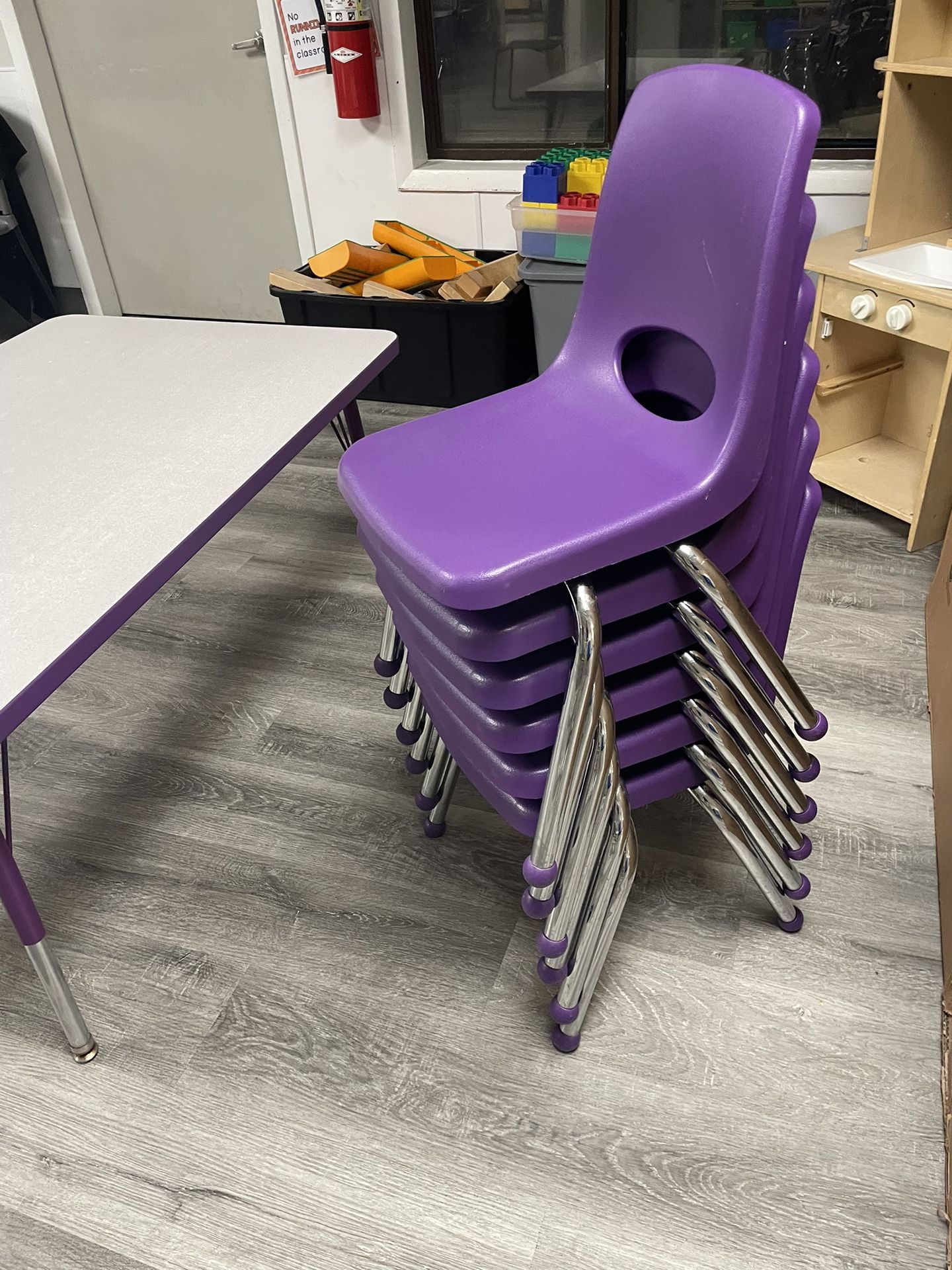 Purple 13” Chairs For Childcare Center Or Church