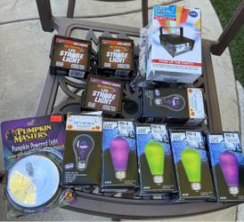 Halloween strobe lights, bulbs bundle