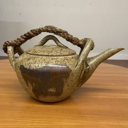 Gil Harrison Studio Pottery Braided Handle Teapot - Many More Items In Stock!