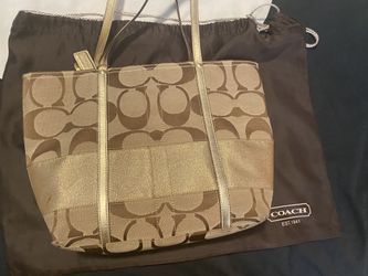 Gold coach purse - like new