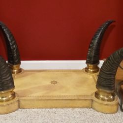 Ebony Ram Horn Coffee Table
