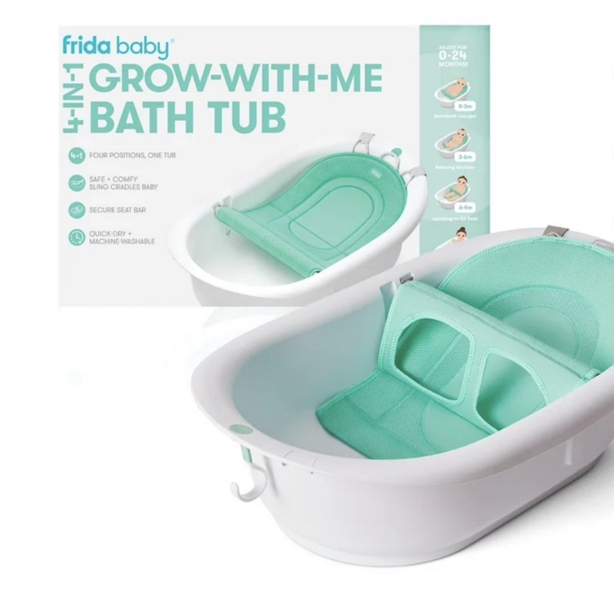 New Frida Baby 4-in-1 Grow-with-Me Baby Bathtub Asking $35