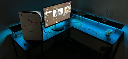 L shaped desk led $100