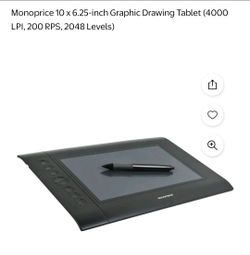 Monoprice 10 x 6.25-inch Graphic Drawing Tablet (4000 LPI, 200 RPS, 2048 Levels)