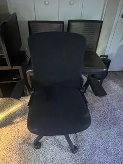 Computer chair and monitor