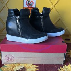 Sokia Black Girls Boots Shoes Size 1