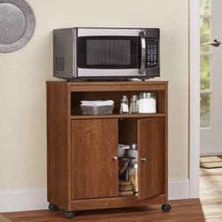 Altra Furniture  Landry Microwave Cart, Bank Alder