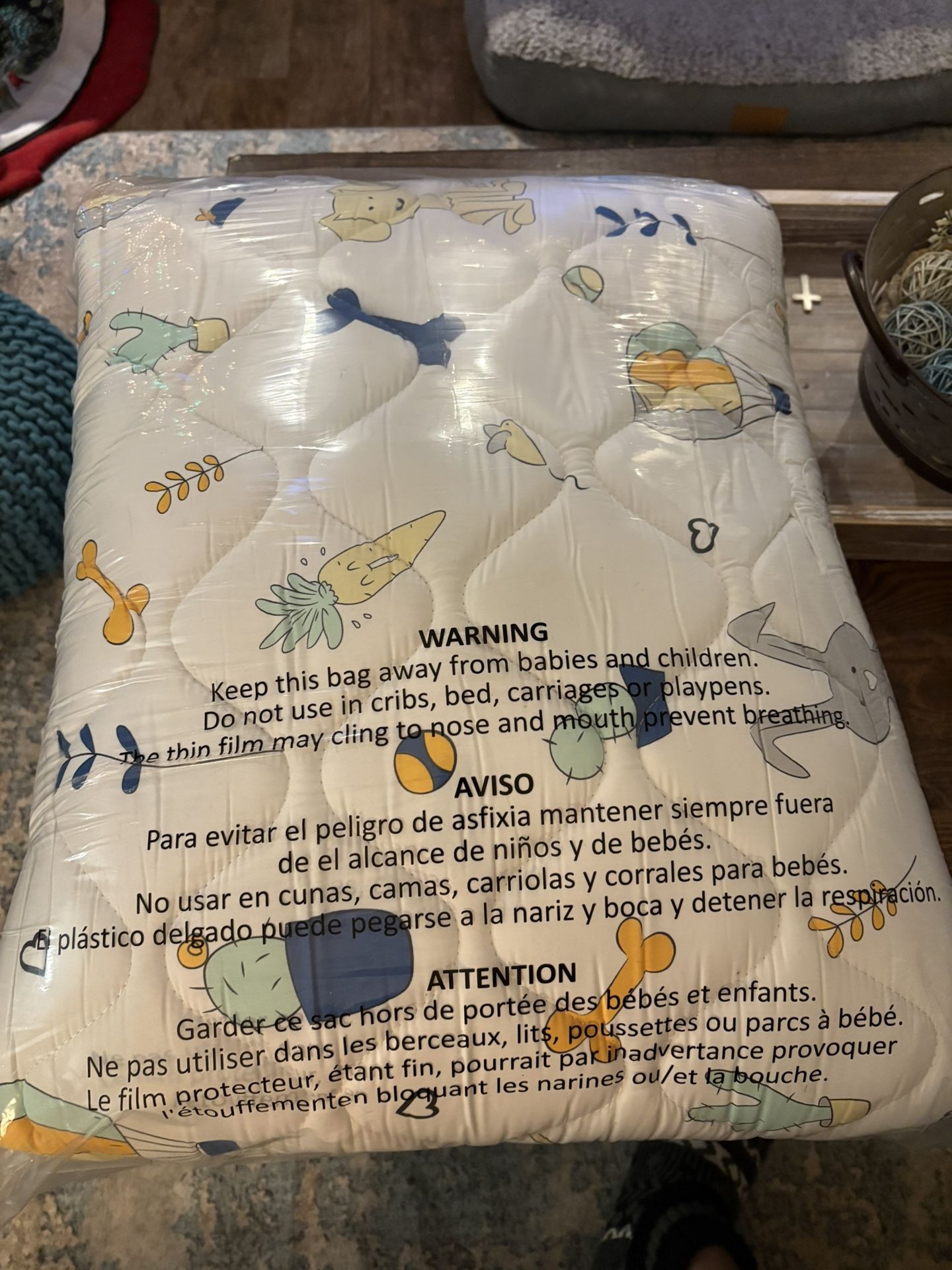 Adorable 79x71 Premium Foam Quilted Washable Play Mat