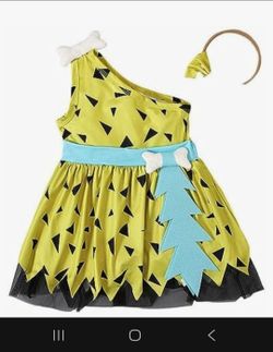 Flintstone Girls Toddler Bam Bam Version Dress Size 6m-12m or 18m petite