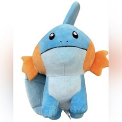 NWOT Mudkip Plush 13” w/ Sound Rare Build-A-Bear Workshop Pokémon Stuffed Animal