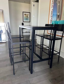High top table and chairs