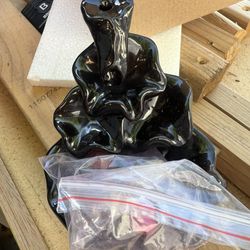 Incense Backflow Cone Holder of Black Color, Large