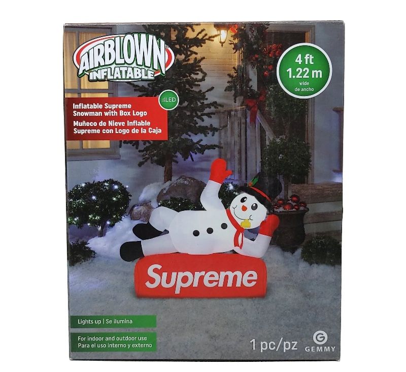 White Supreme Inflatable Snowman