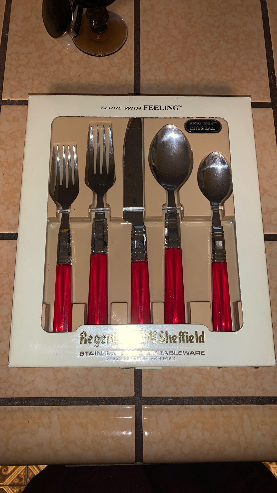 Red Stainless Tableware