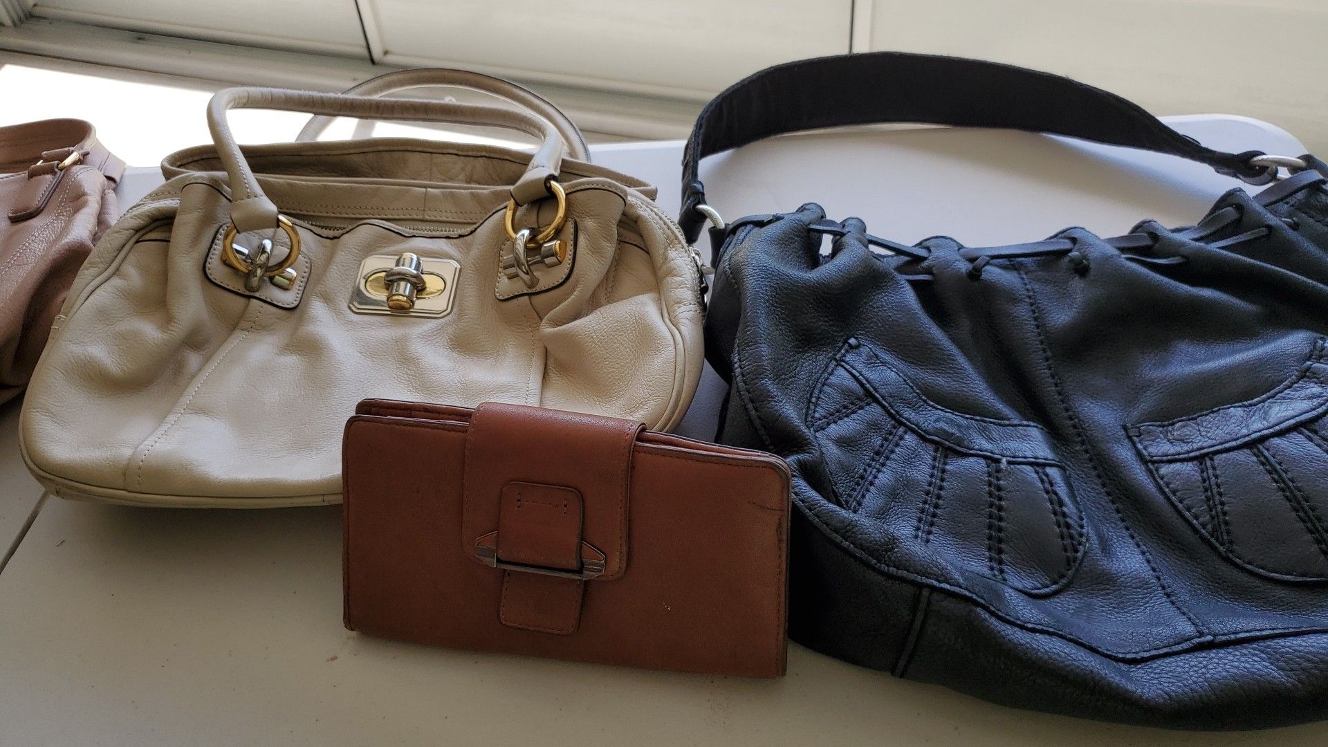 Leather handbags wallets,make offer