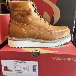 WOLVERINE WORK WEDGE BOOTS SOFT TOE SIZES FROM 7.5 To 10.5