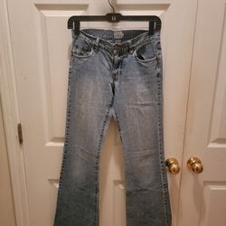 Calvin Klein Women's Light Wash Flare Jeans - Size 1