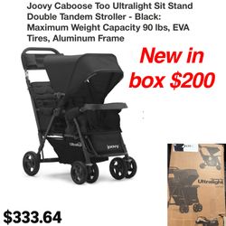 New in Box Joovy Caboose too Ultralight Graphite Stroller, Sit and Stand, Tandem Stroller, Black 🚨$200  firm cash only pick up only east Palmdale 