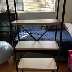 5 Tier Wood Bookshelf