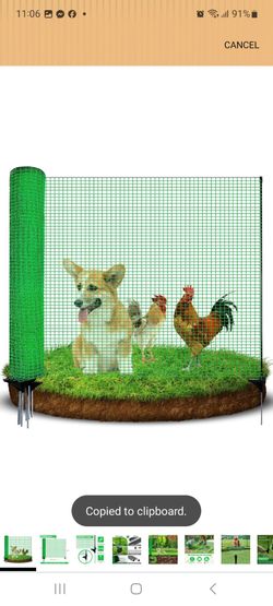 3'x50' Temporary Fence with Posts, Portable Dog Fence Outdoor for Yard
Green mesh with step-in posts, No assembly required, Fencing for yard, Garden f