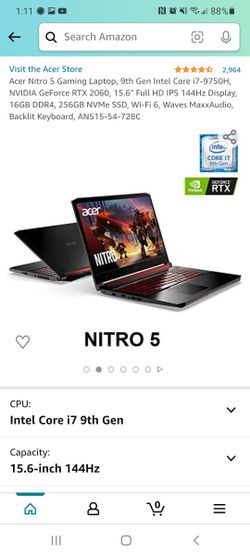 Acer NITRO 5 Gaming Laptop (I7 / Rtx 2060)