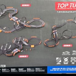 Slot Car Race Track Set – 1:64 Scale, 3-in-1 with Loops