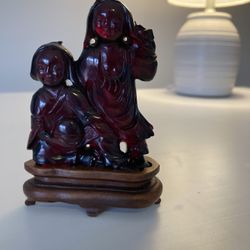 Vintage Burmese Ruby Hand-Sculpted Figurine 