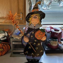 Handmade Wooden Witch