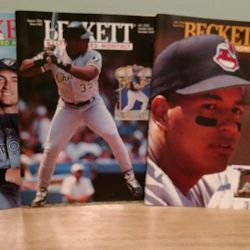 3 assorted Beckett Monthly baseball