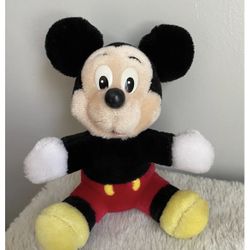 Vintage Disneyland Mickey Mouse Plush Doll Stuffed Toy Walt Disney World Vtg