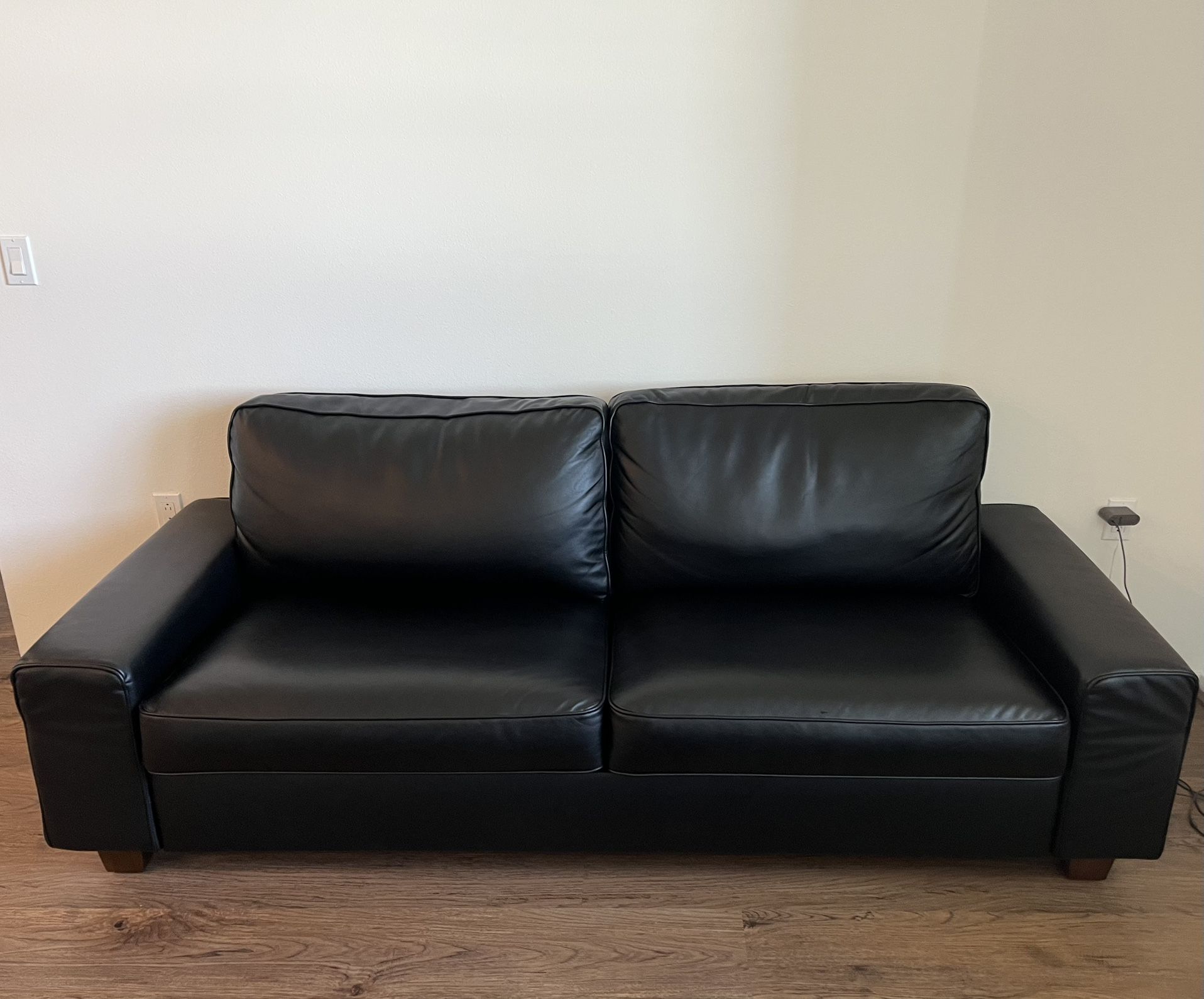 Valthie 88.58" Faux Leather Sofa