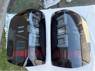 14-18 Chevy Silverado Black LED Strip Tail Lights