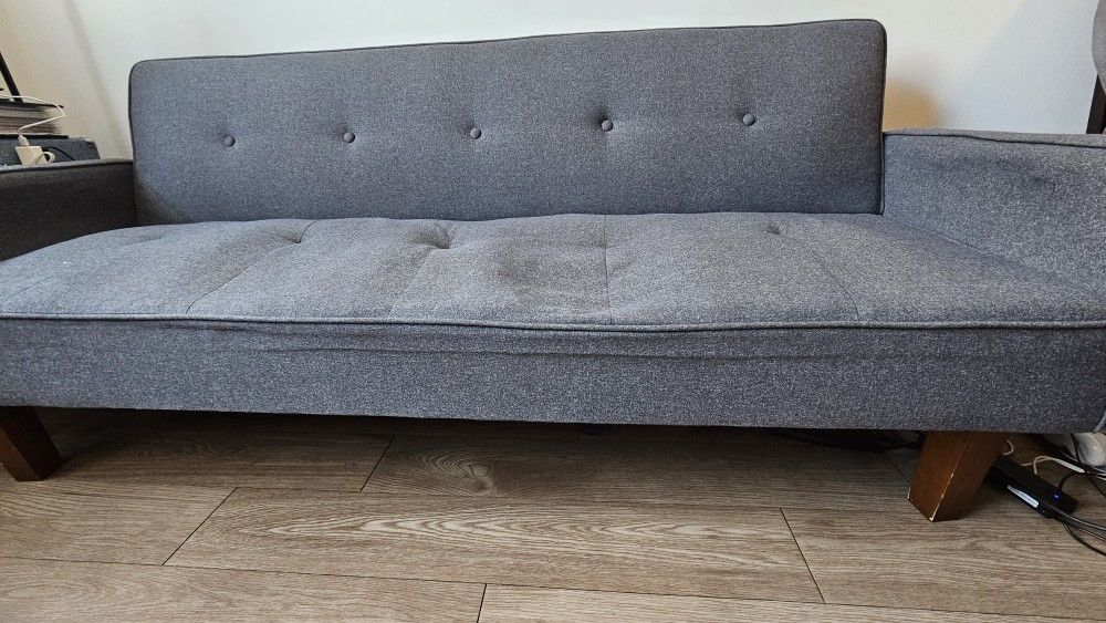 Convertible Sofa Bed (Gray Fabric)