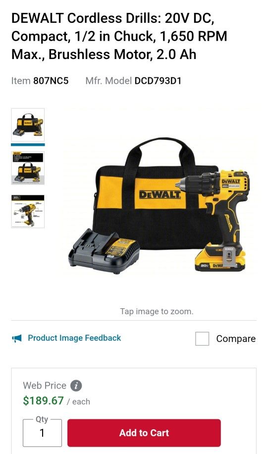Dewalt Cordless Drill (BRAND NEW)