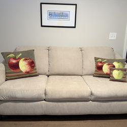 Beige sleeper sofa