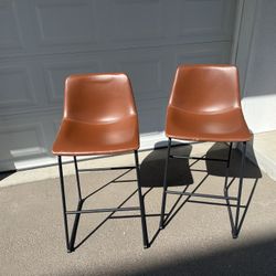 Faux Leather Barstools (30 inch, Set of 2)