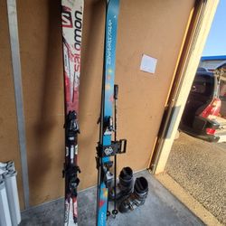 ⛷ Salomon & Dynastar Skis + Rossignol Boots + Seven Peaks Poles – Full Ski Set