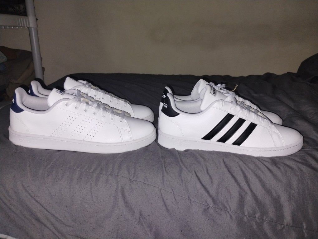 NEW White Adidas Shoes Men Size 11.5 & 12