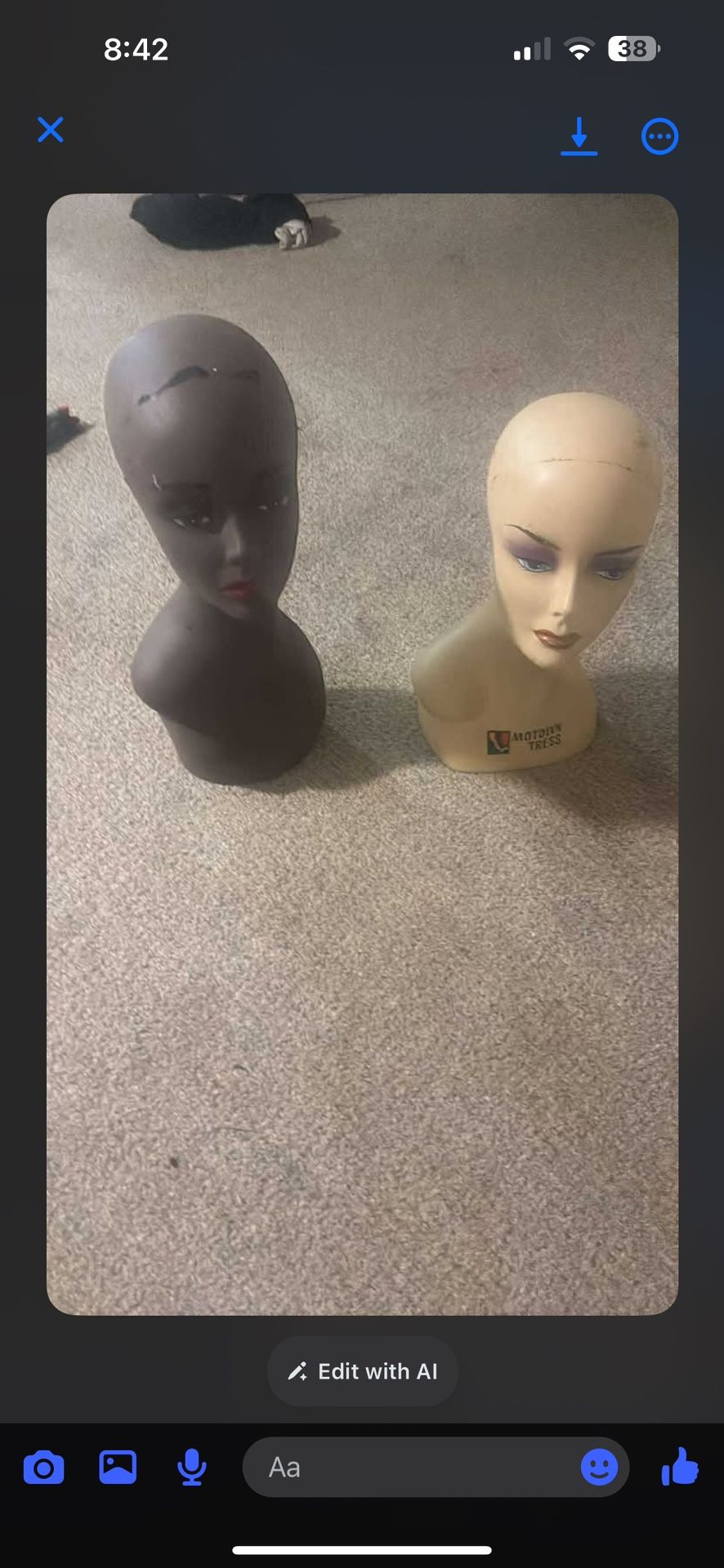 Two Mannequin Heads For Sale