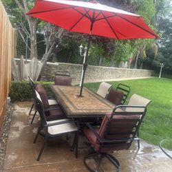 11 Piece Outdoor Patio Table Set