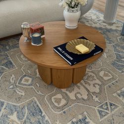 Wood Curved Coffee Table Like Brand New 