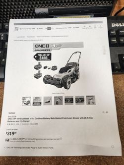 RYOBI Cordless battery push lawn mower
