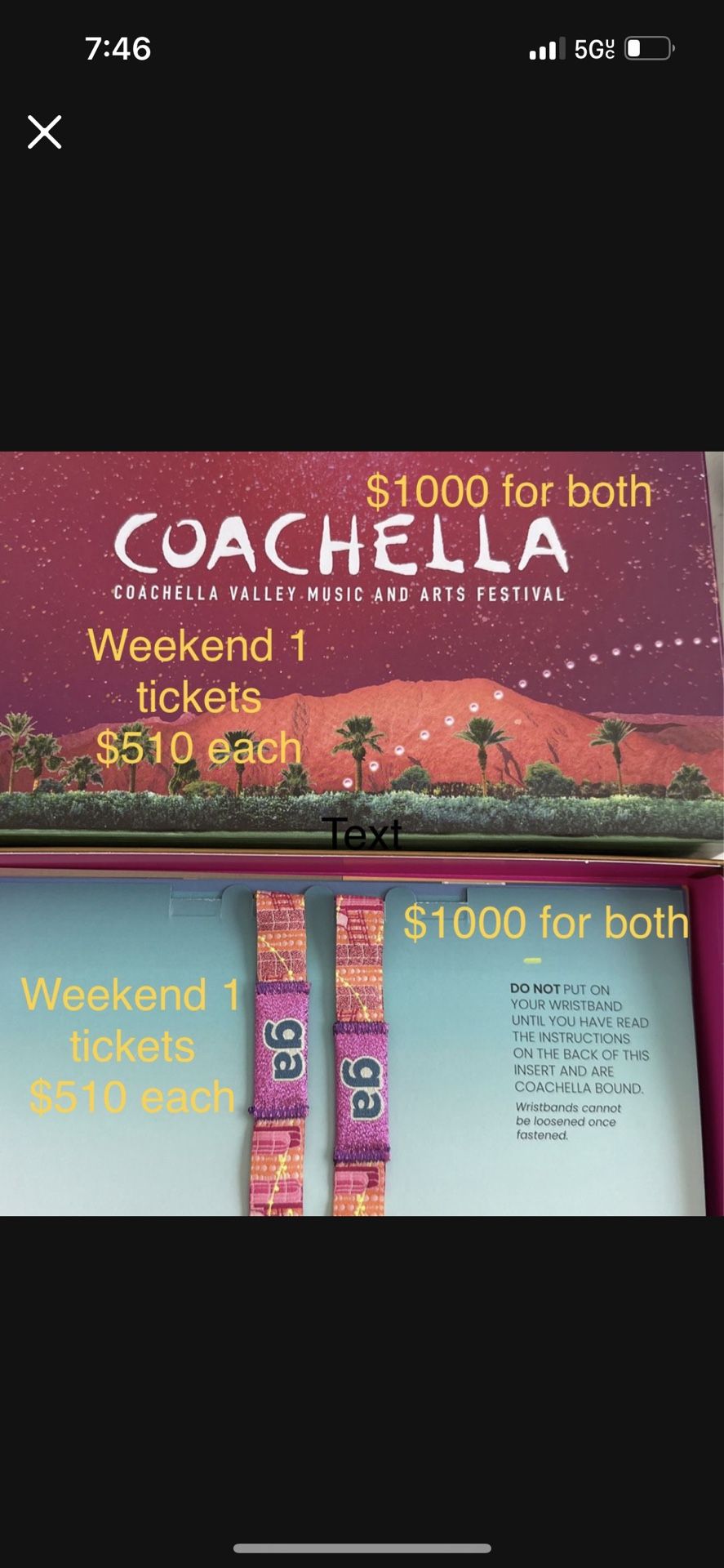 Coachella Tickets Weekend 1